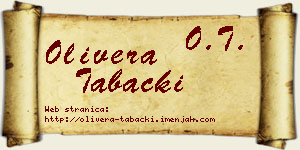 Olivera Tabački vizit kartica